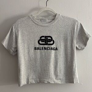 Balenciaga Logo Crop Top
